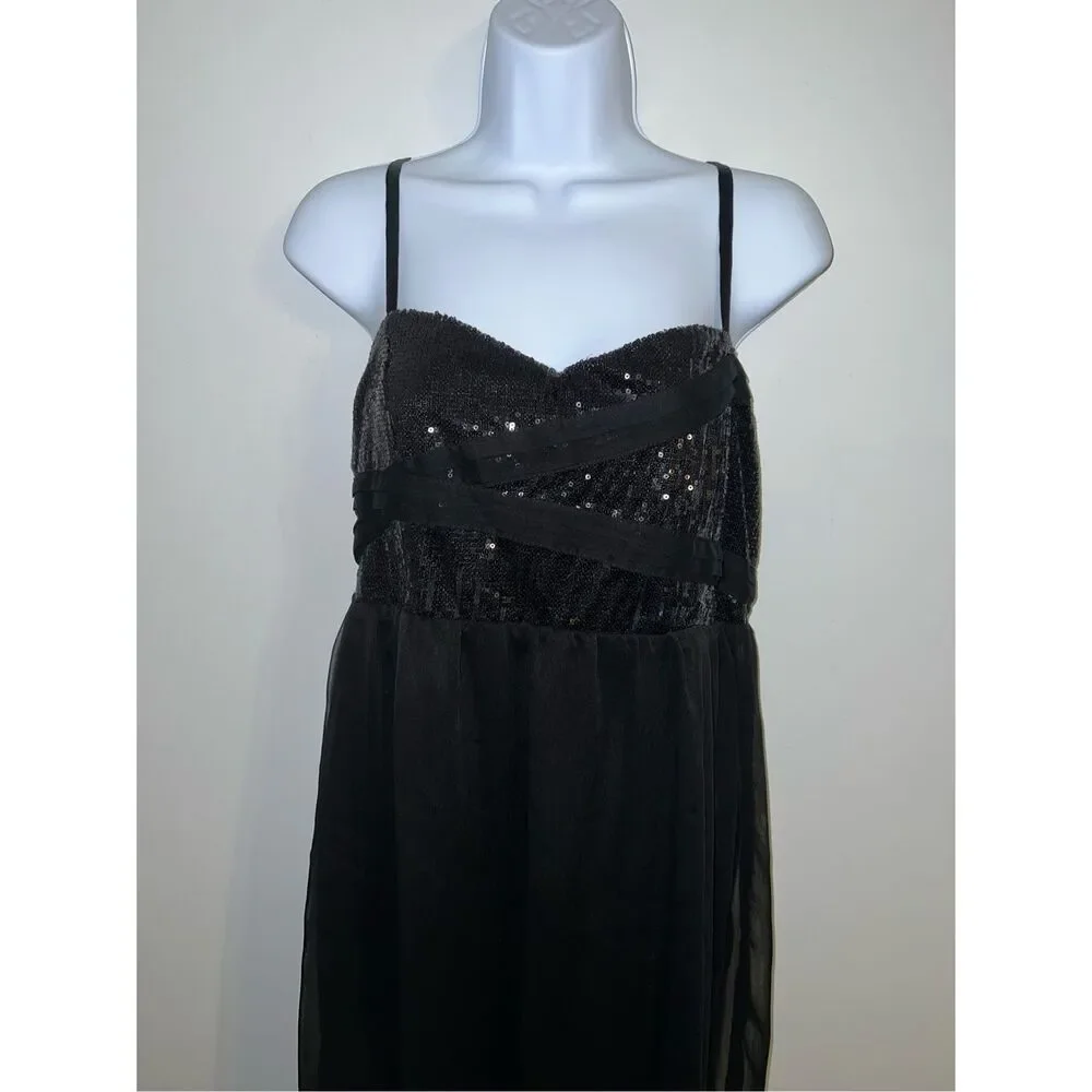 Women’s Black American Rag Sequined Mini Dress/Top - Picture 2 of 8